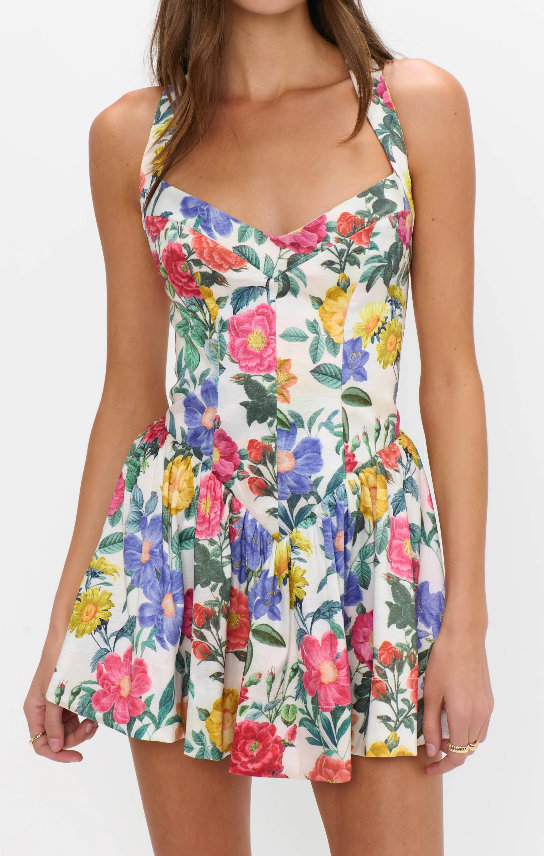 Abigail Mini Dress ~ Charm Peony White Taffeta - Image 4
