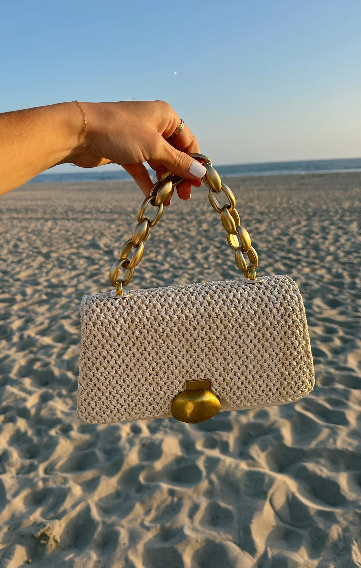 Agnes Woven Bag ~ Beige - Image 3
