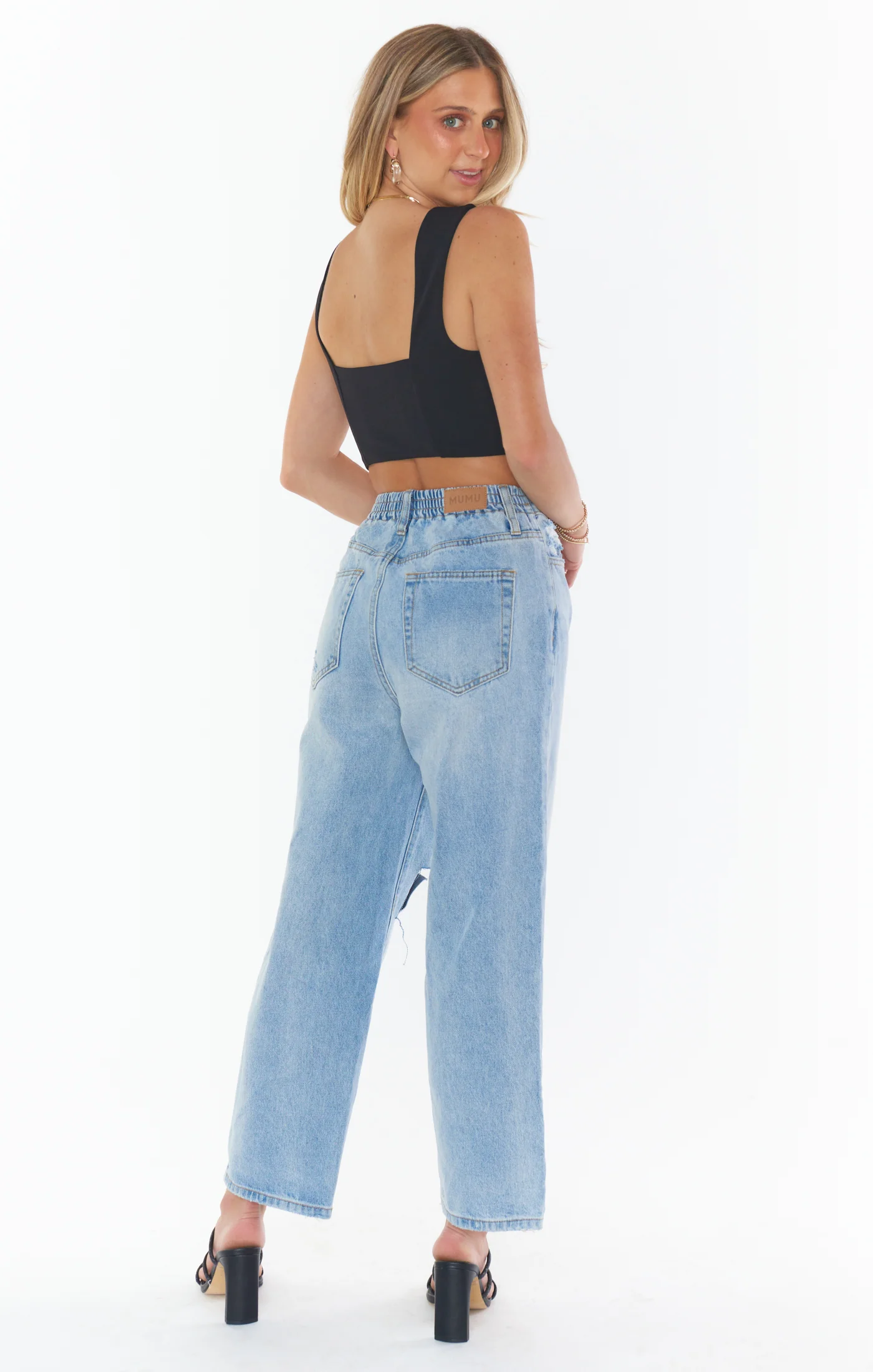 Ansley Crop Top ~ Black Stretch - Image 4
