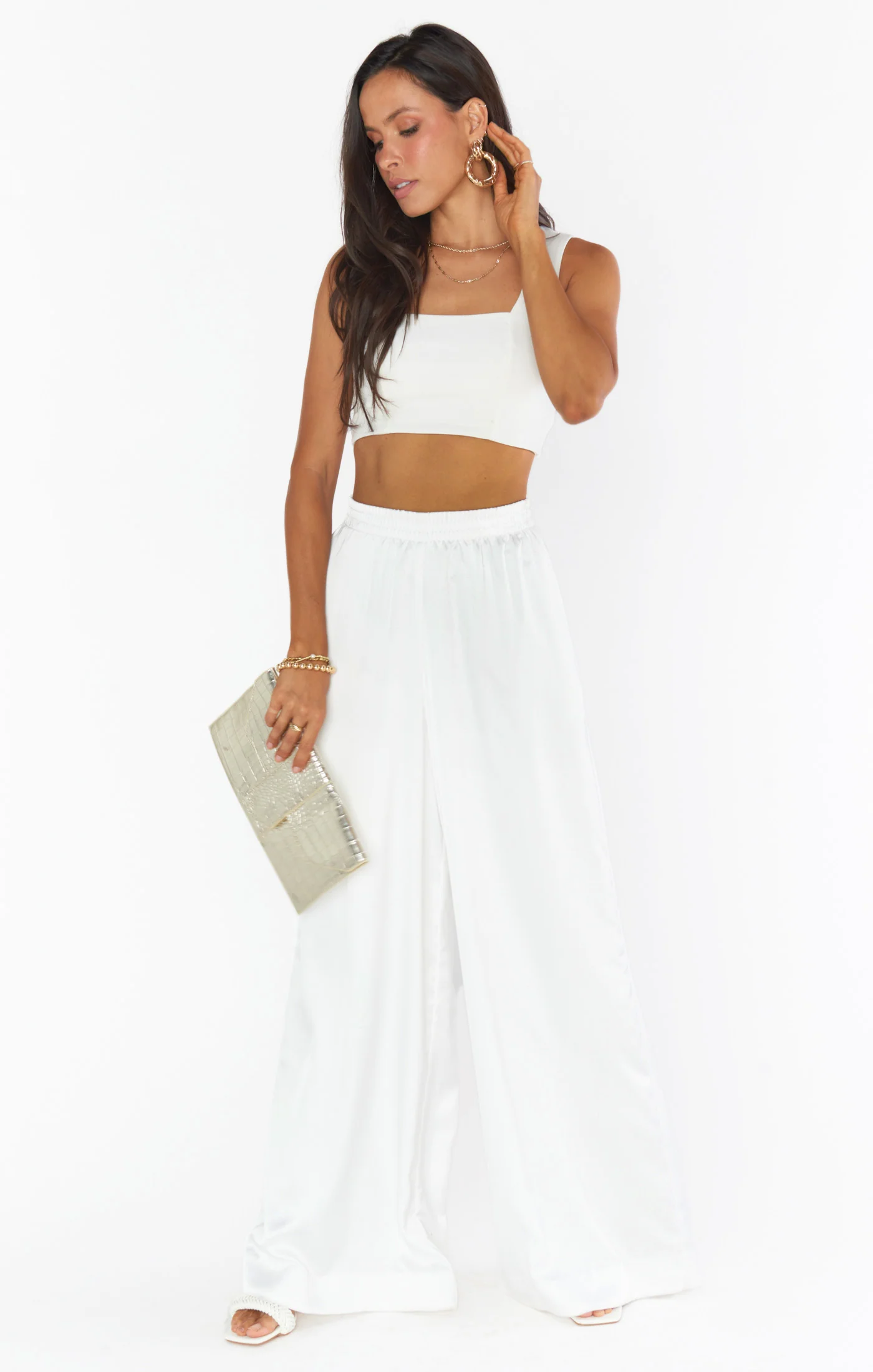 Ansley Crop Top ~ White Stretch - Image 6