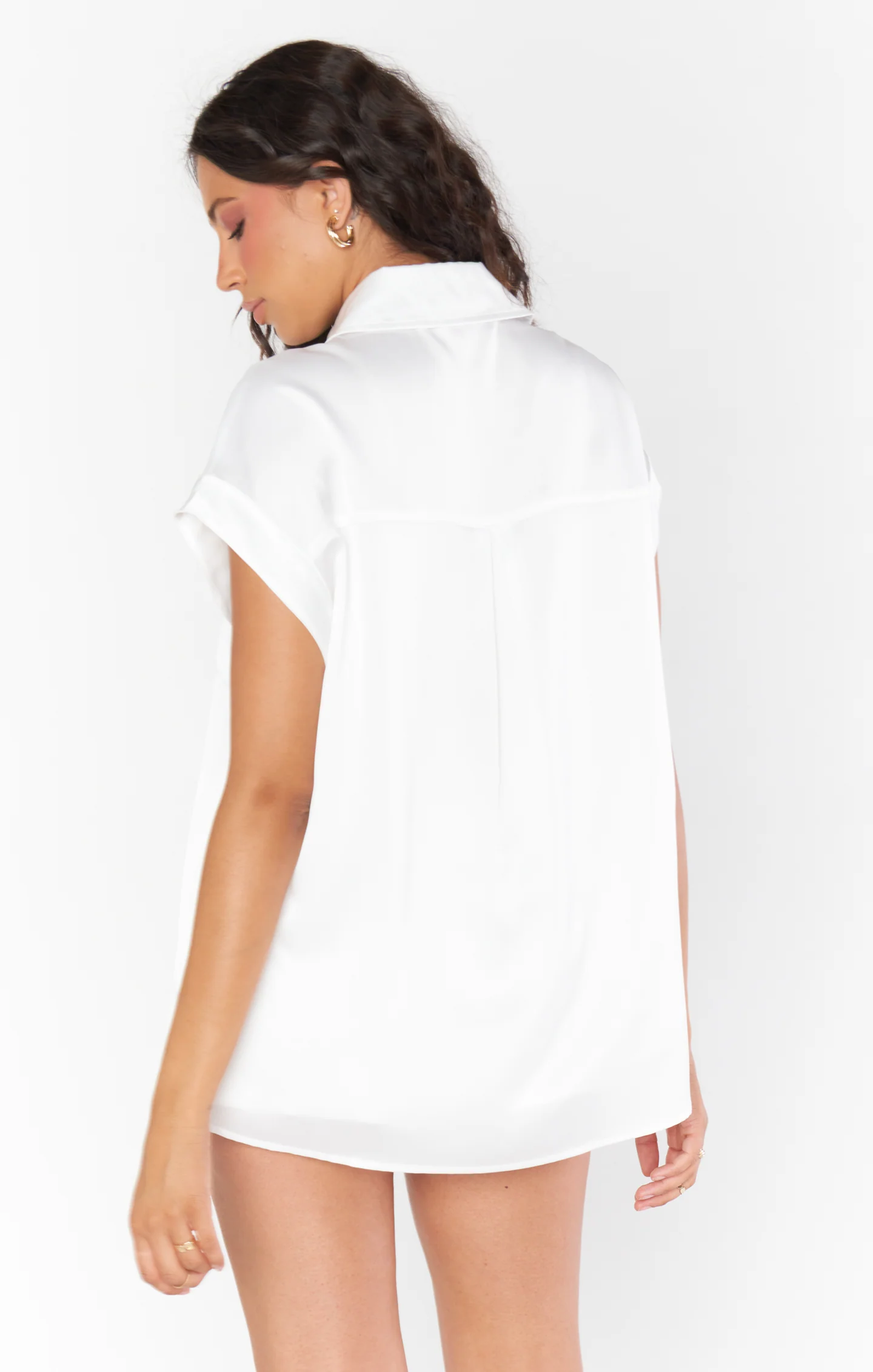Best Day Button Up ~ Ivory Luxe Satin - Image 4