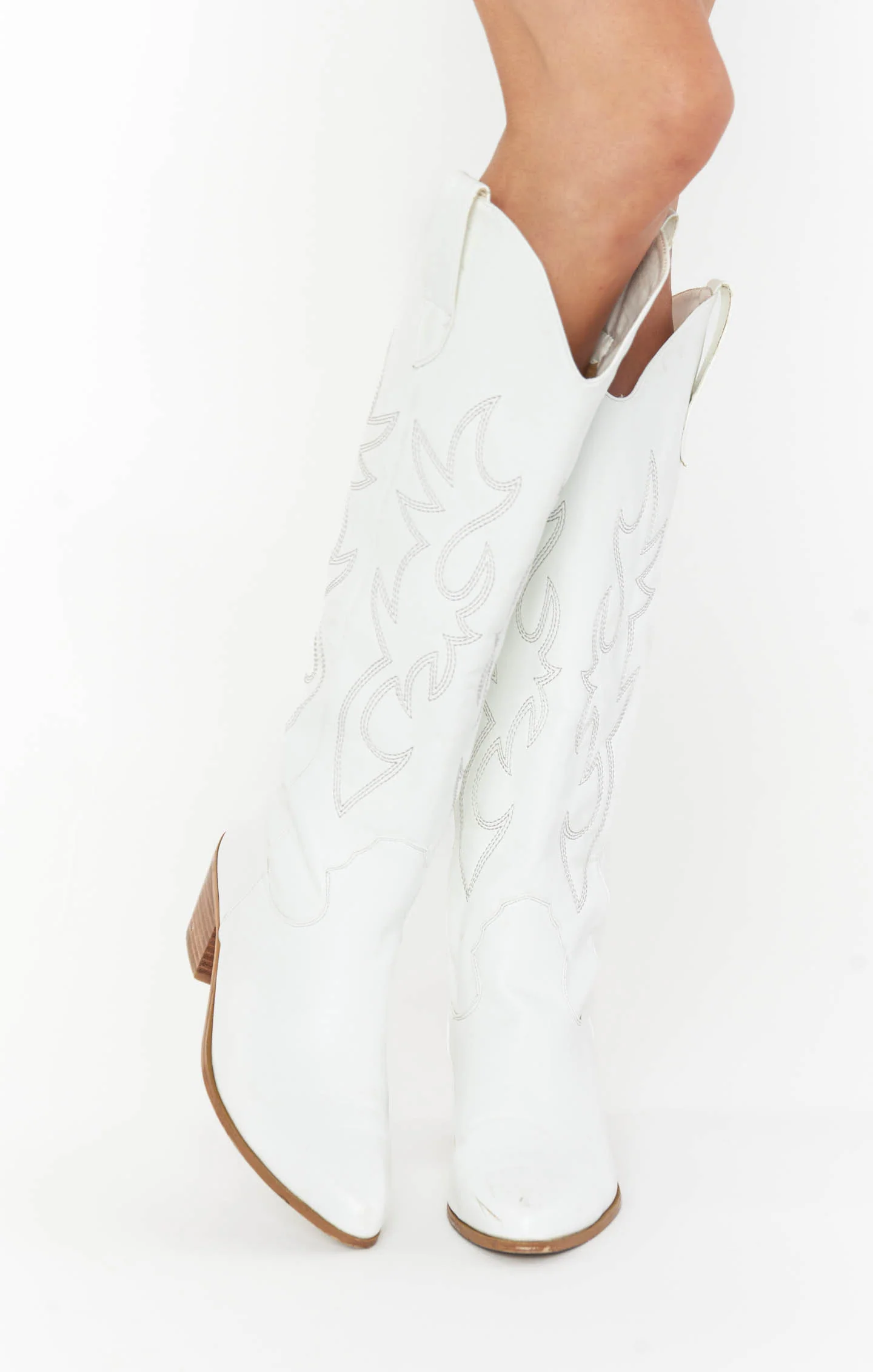 Billini Urson Cowboy Boots ~ White - Image 3