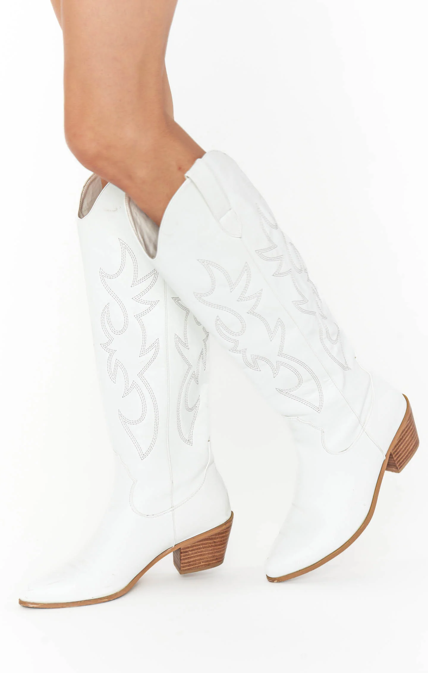 Billini Urson Cowboy Boots ~ White - Image 6
