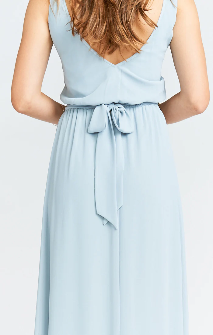 Bridesmaid Sash ~ Steel Blue Chiffon - Image 3