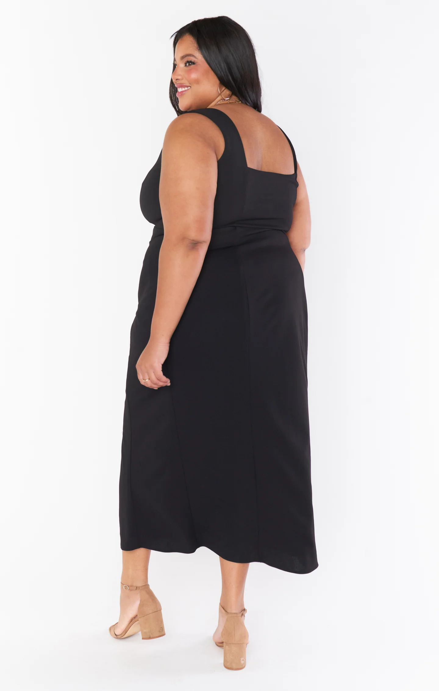 Eden Midi Dress ~ Black Stretch - Image 13