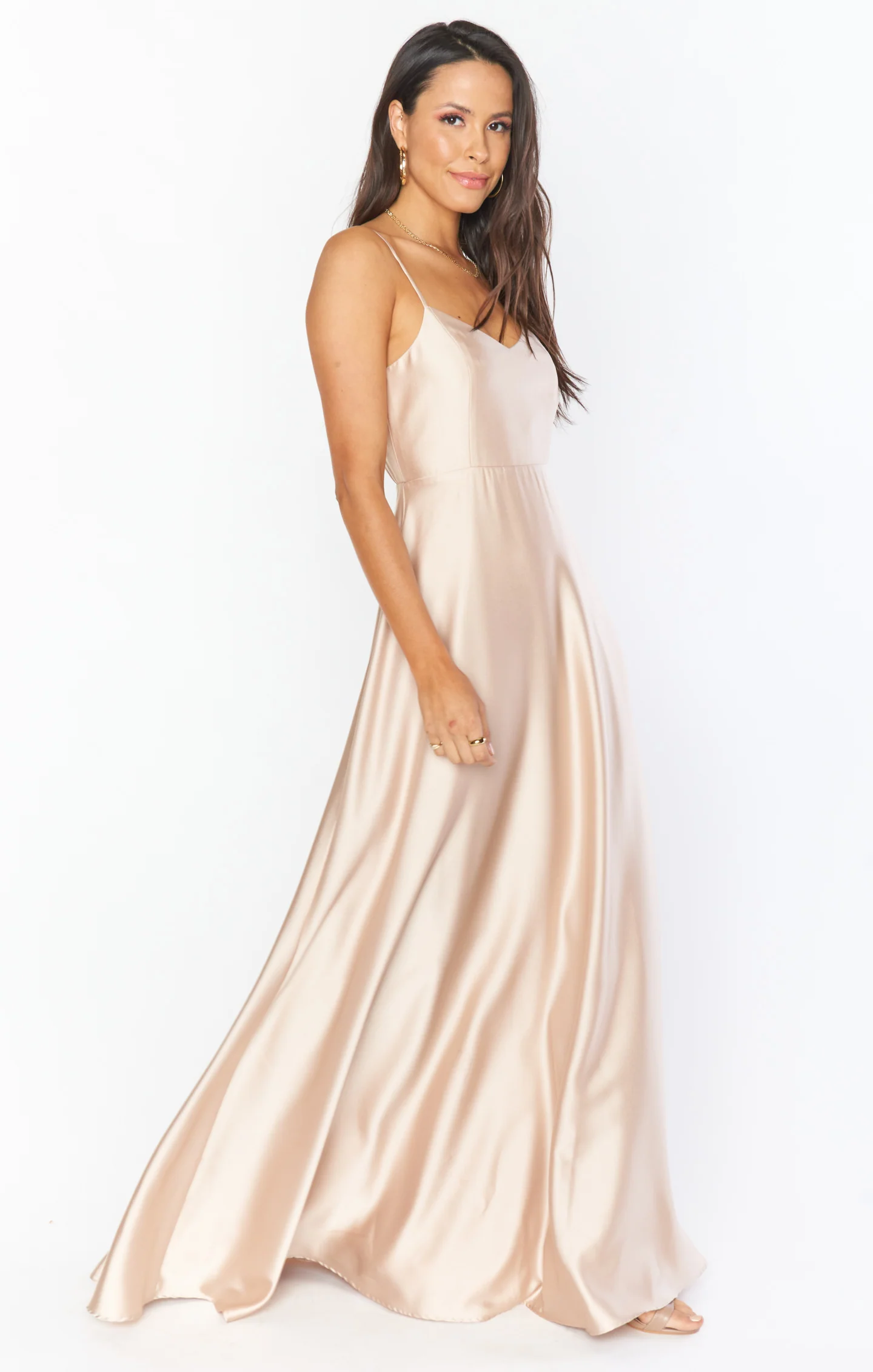 Faith Maxi Dress ~ Champagne Luxe Satin - Image 4