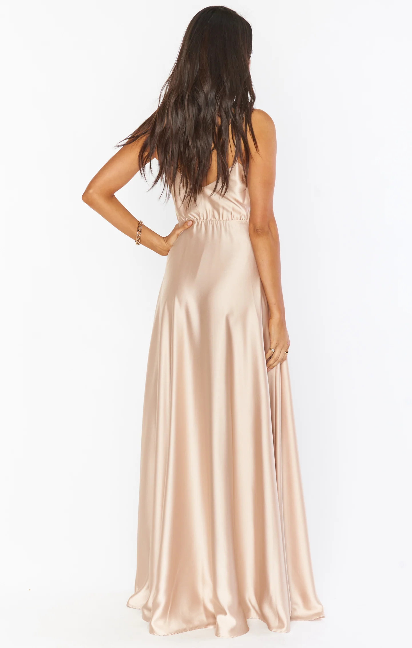 Faith Maxi Dress ~ Champagne Luxe Satin - Image 5