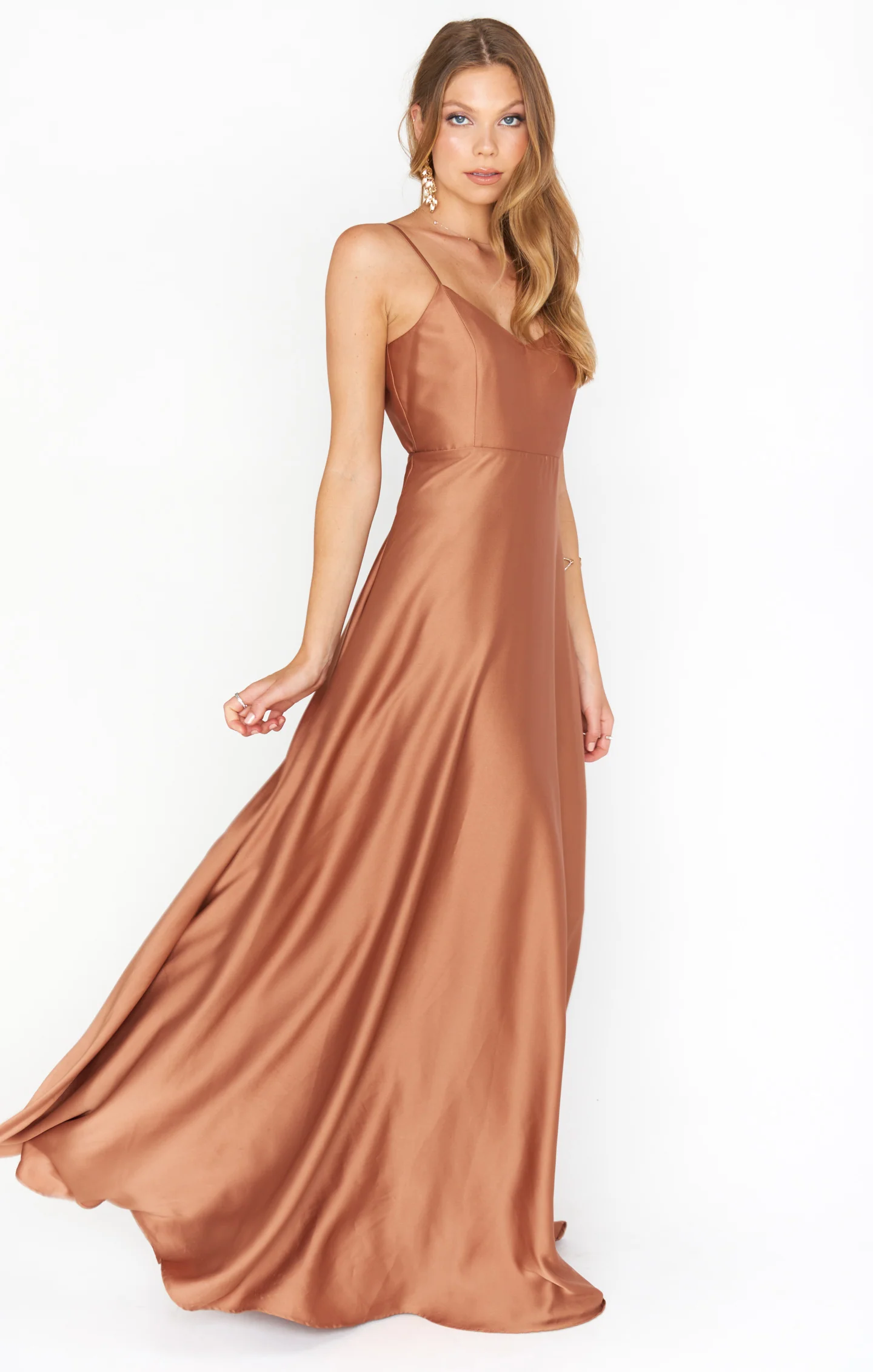 Faith Maxi Dress ~ Copper Luxe Satin - Image 4