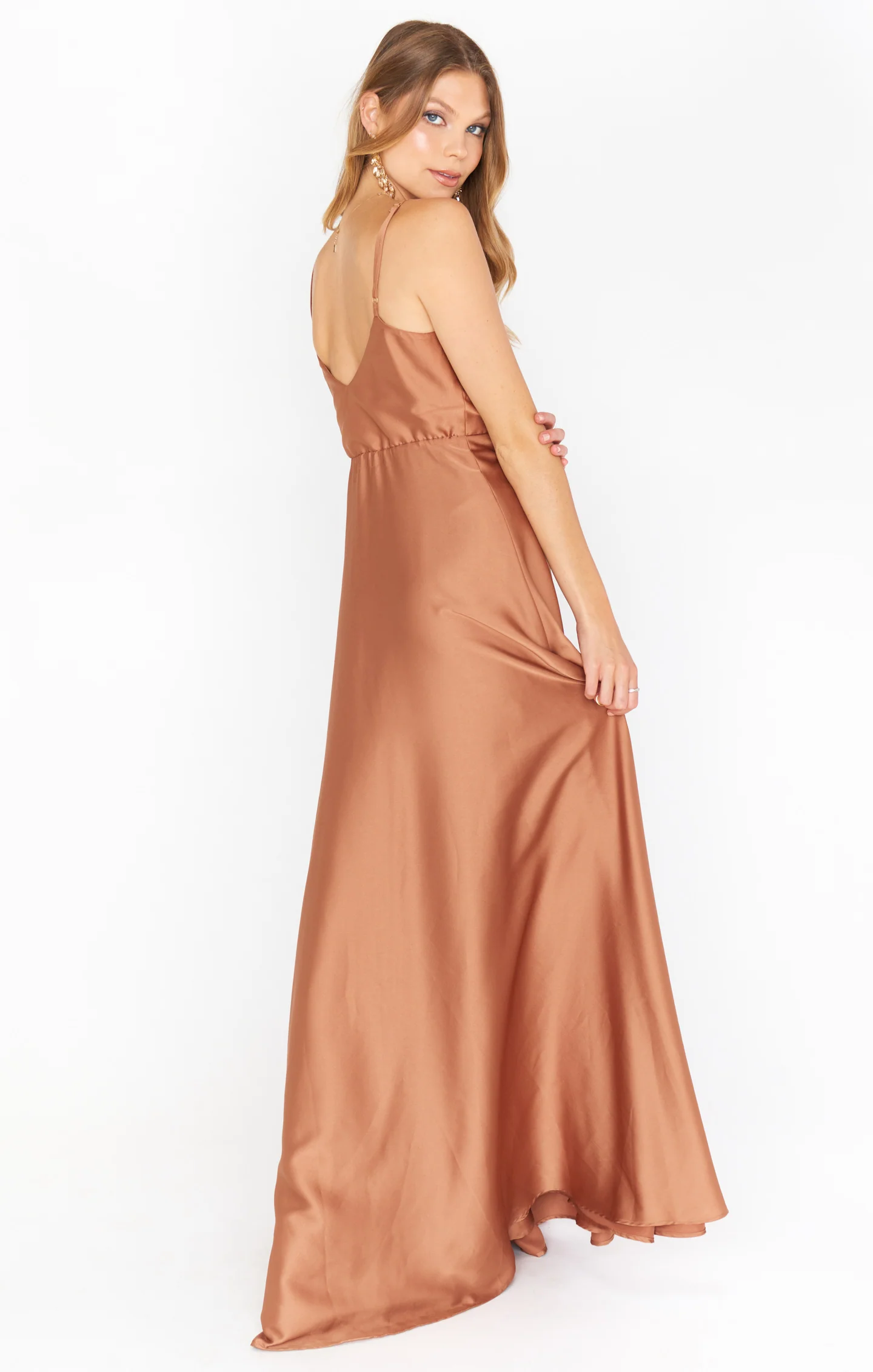 Faith Maxi Dress ~ Copper Luxe Satin - Image 5