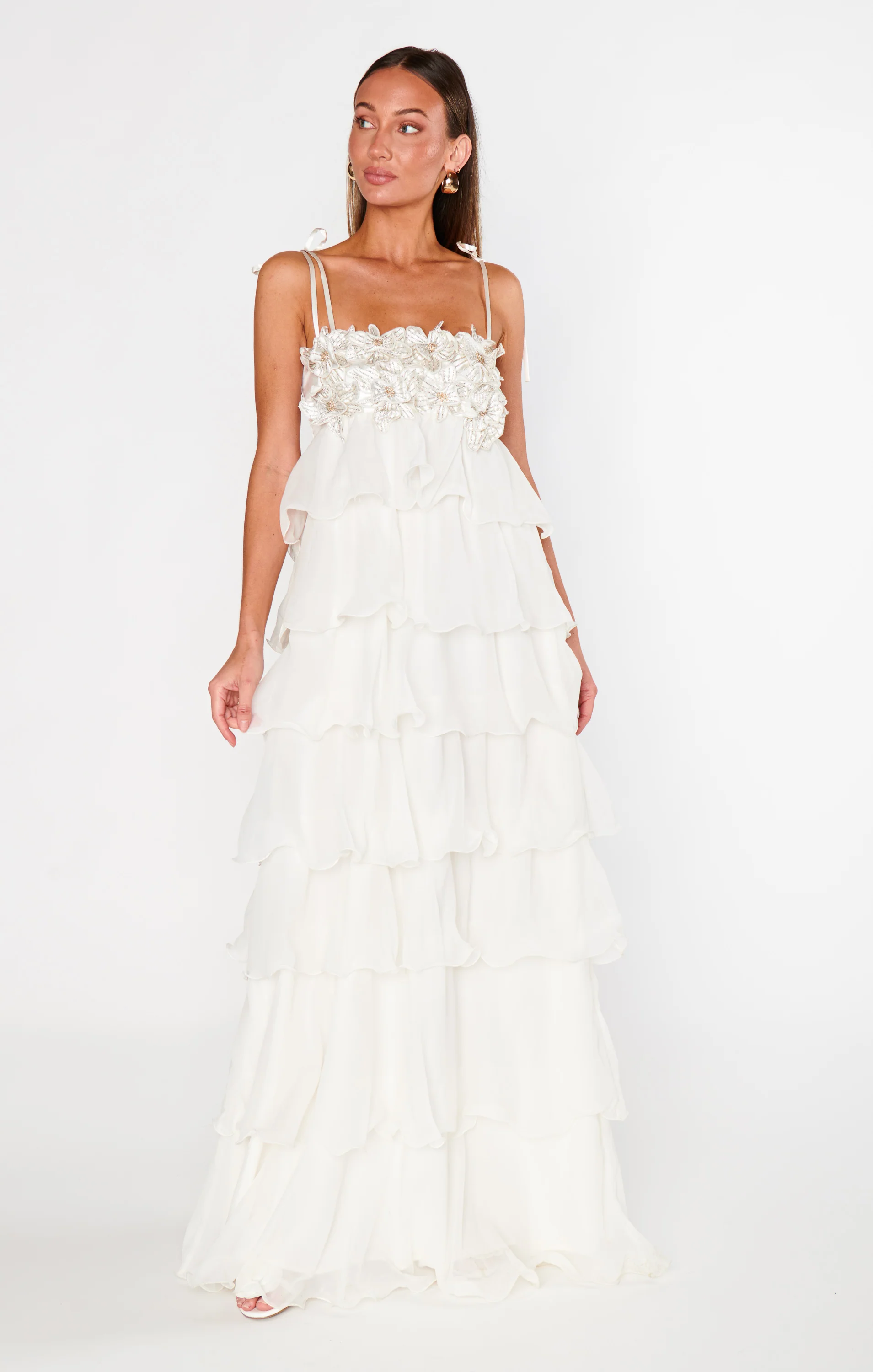 Gabriella Maxi Dress ~ White Enchanted Embellishment - Image 3
