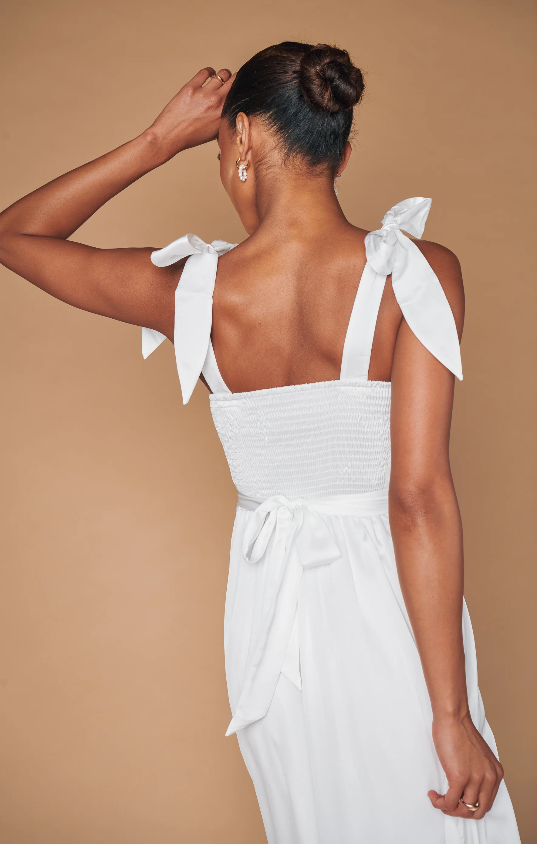 Garden Midi Dress ~ Ivory Luxe Satin - Image 7
