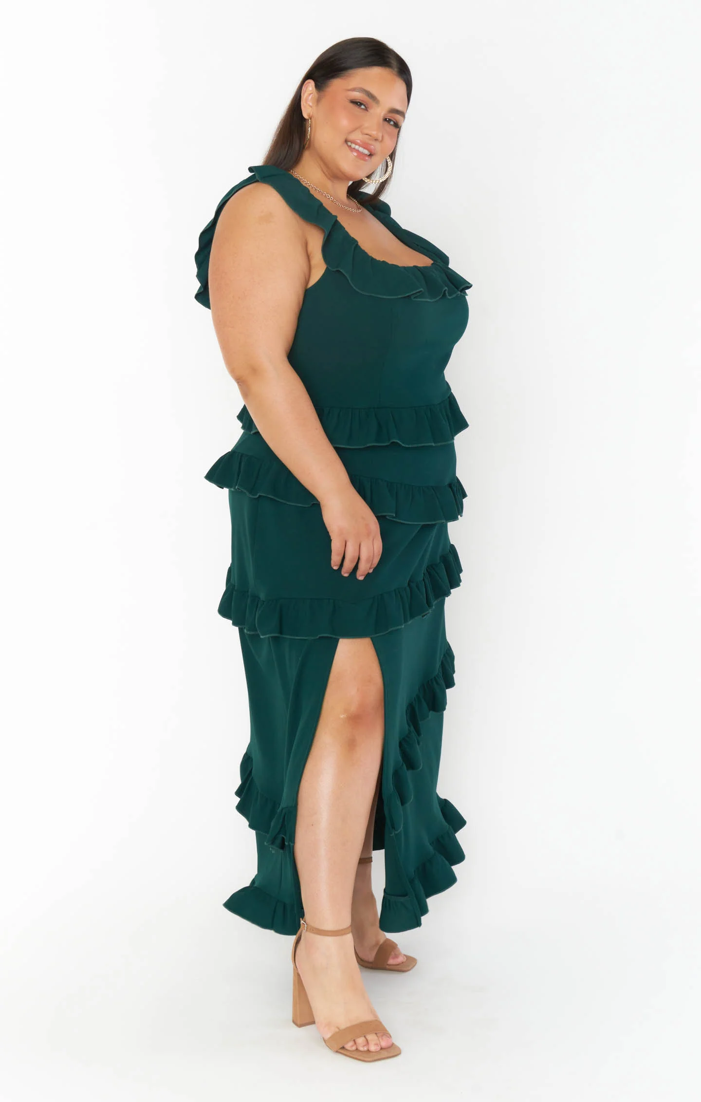 Greta Dress ~ Emerald Stretch - Image 5