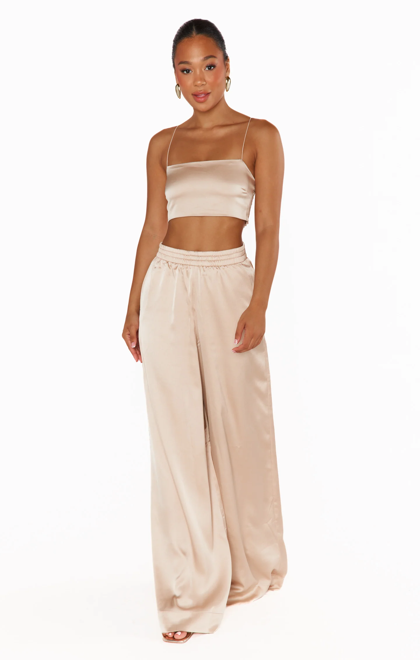 Irwin Pants ~ Champagne Luxe Satin - Image 4