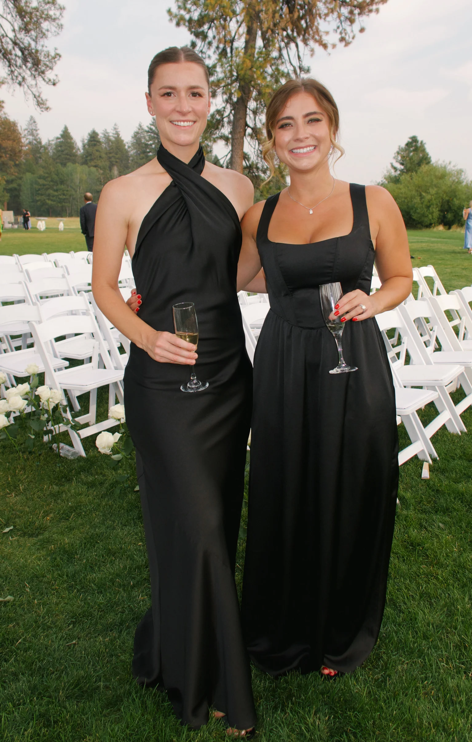 Jasmine Halter Maxi Dress ~ Black Luxe Satin - Image 5