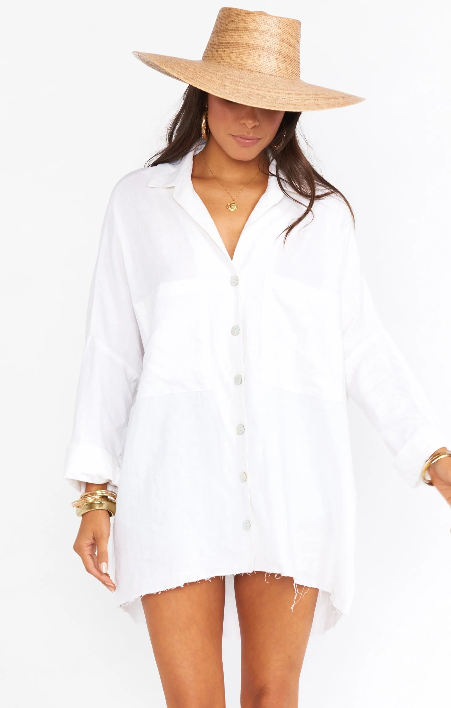 Johns Button Down Shirt ~ White Linen - Image 24