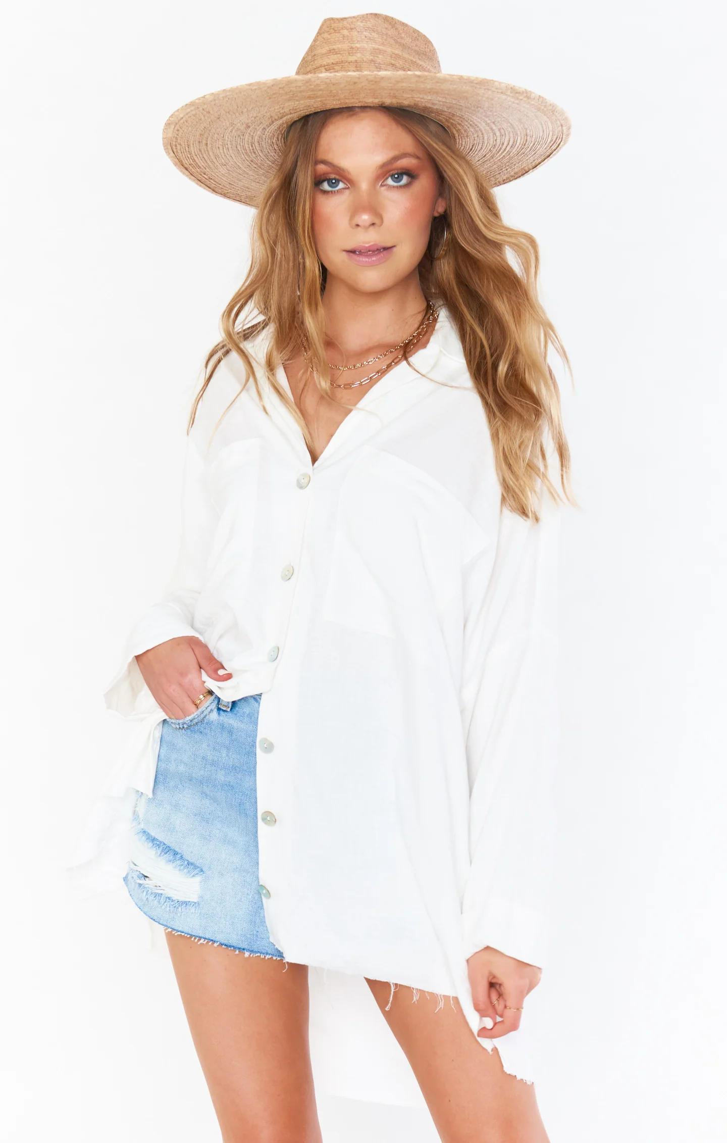 Johns Button Down Shirt ~ White Linen - Image 9