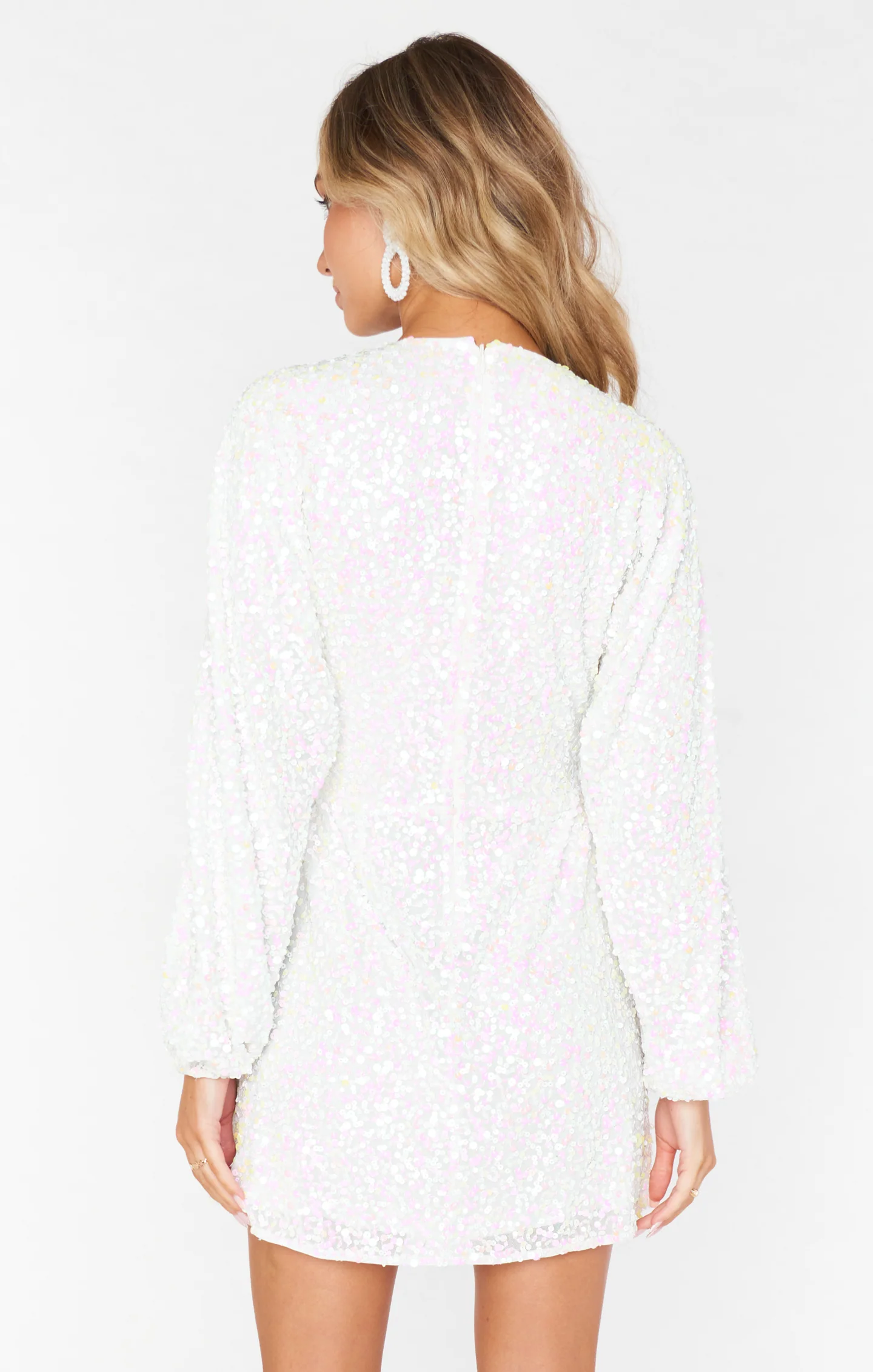 Kidman Mini Dress ~ White Sprinkle Sequins - Image 7