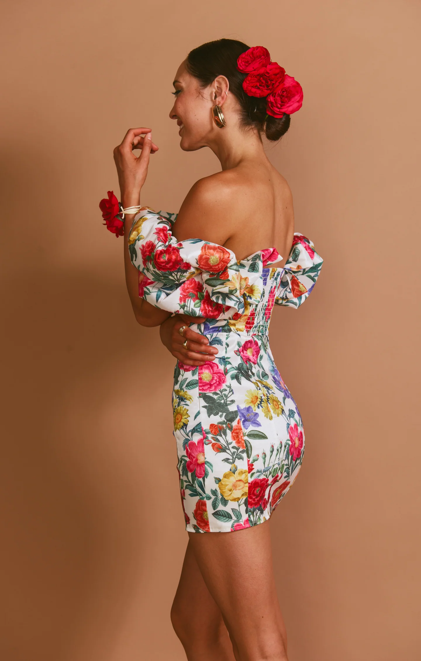 Major Drama Dress ~ Charm Peony White Taffeta - Image 9