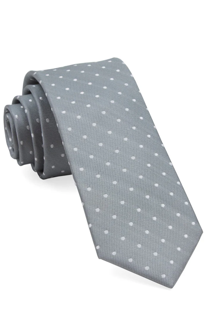 Nico Neck Tie ~ Silver Sage Dot - Image 7