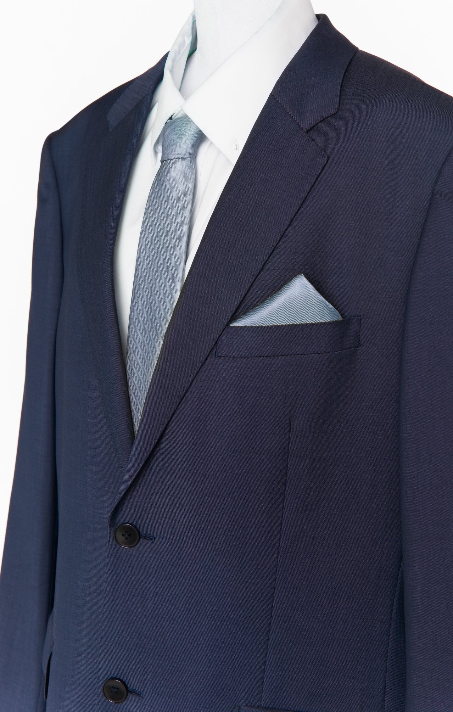 Nico Neck Tie ~ Steel Blue Solid - Image 4