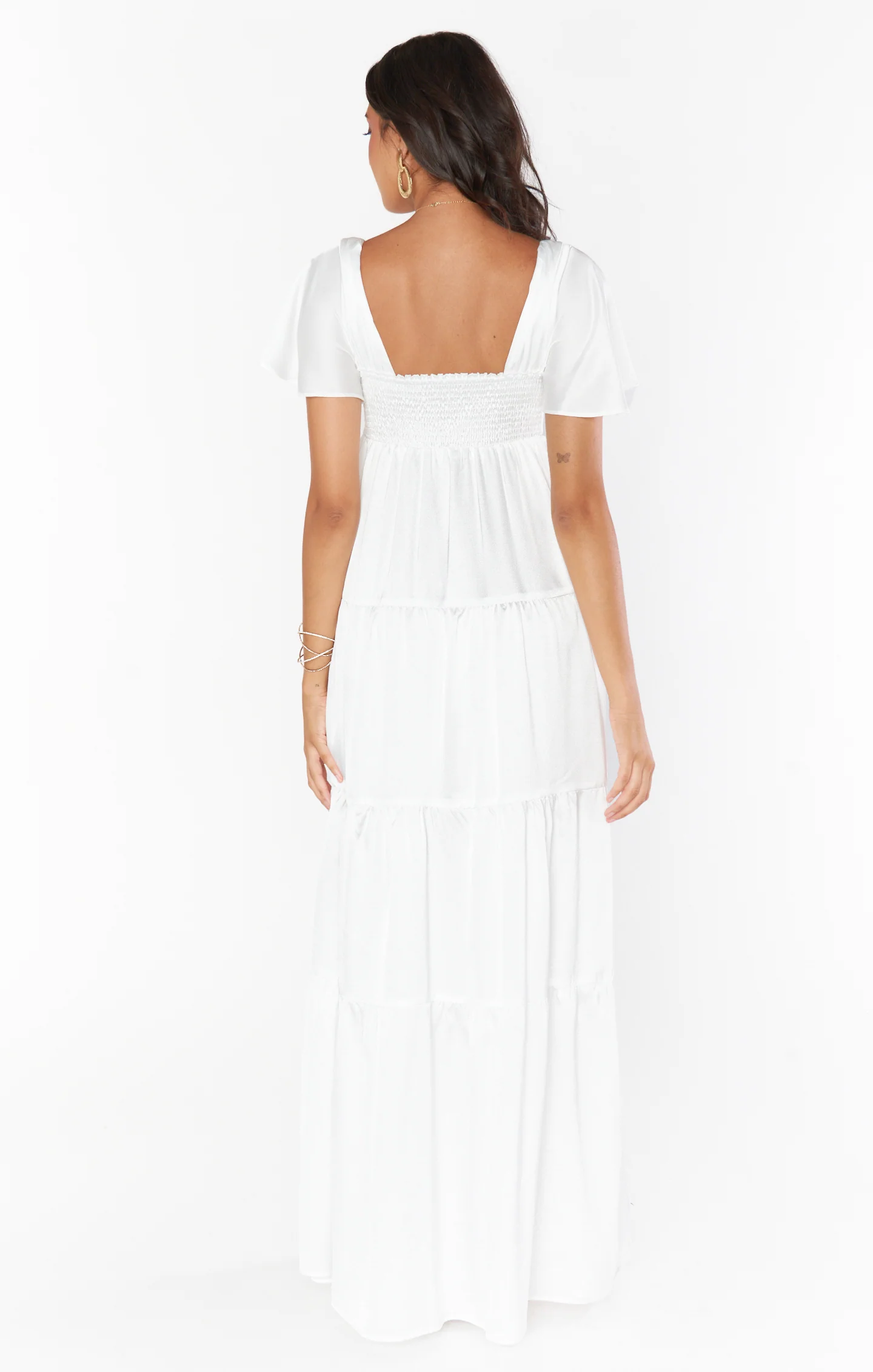 Nicole Maxi Dress ~ Ivory Luxe Satin - Image 6