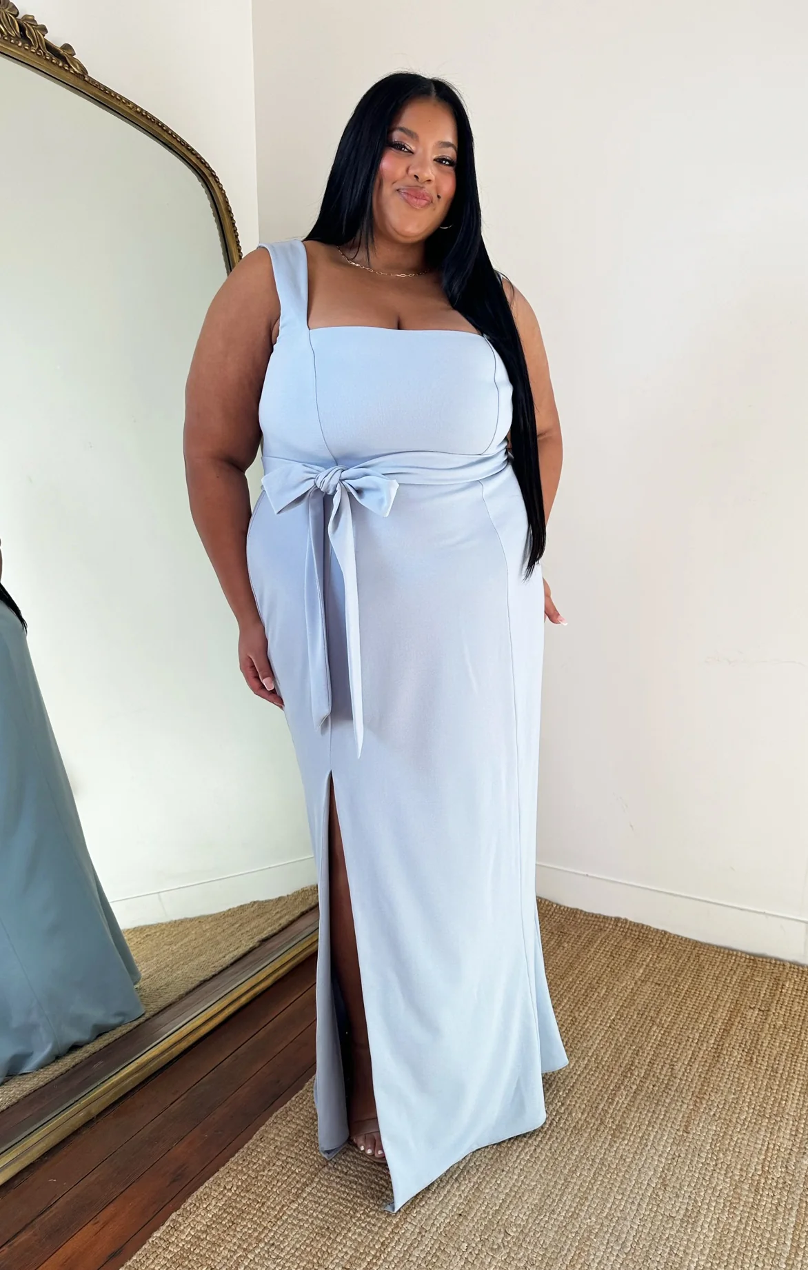 Paris Gown ~ Steel Blue Stretch - Image 13