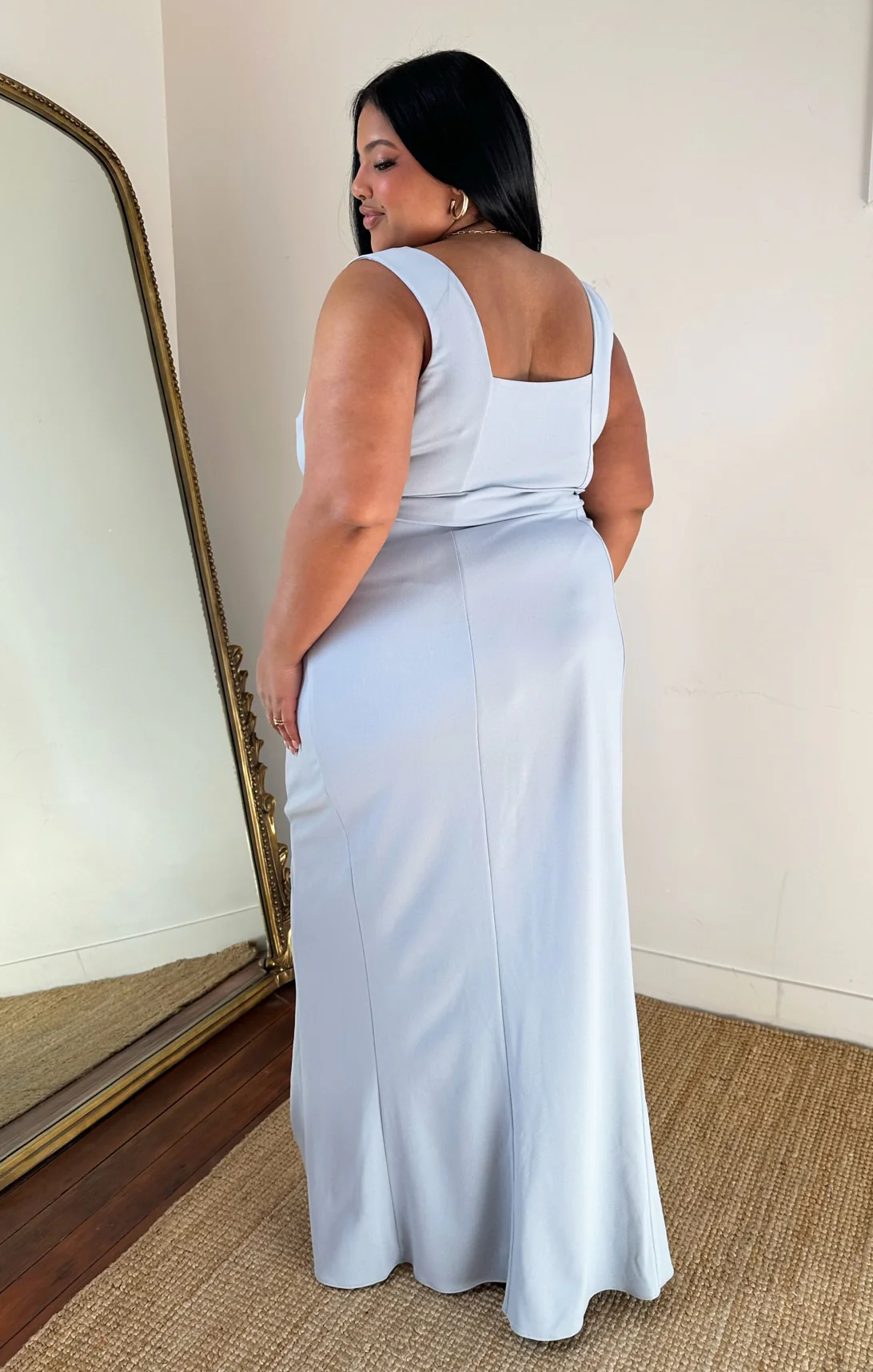 Paris Gown ~ Steel Blue Stretch - Image 15