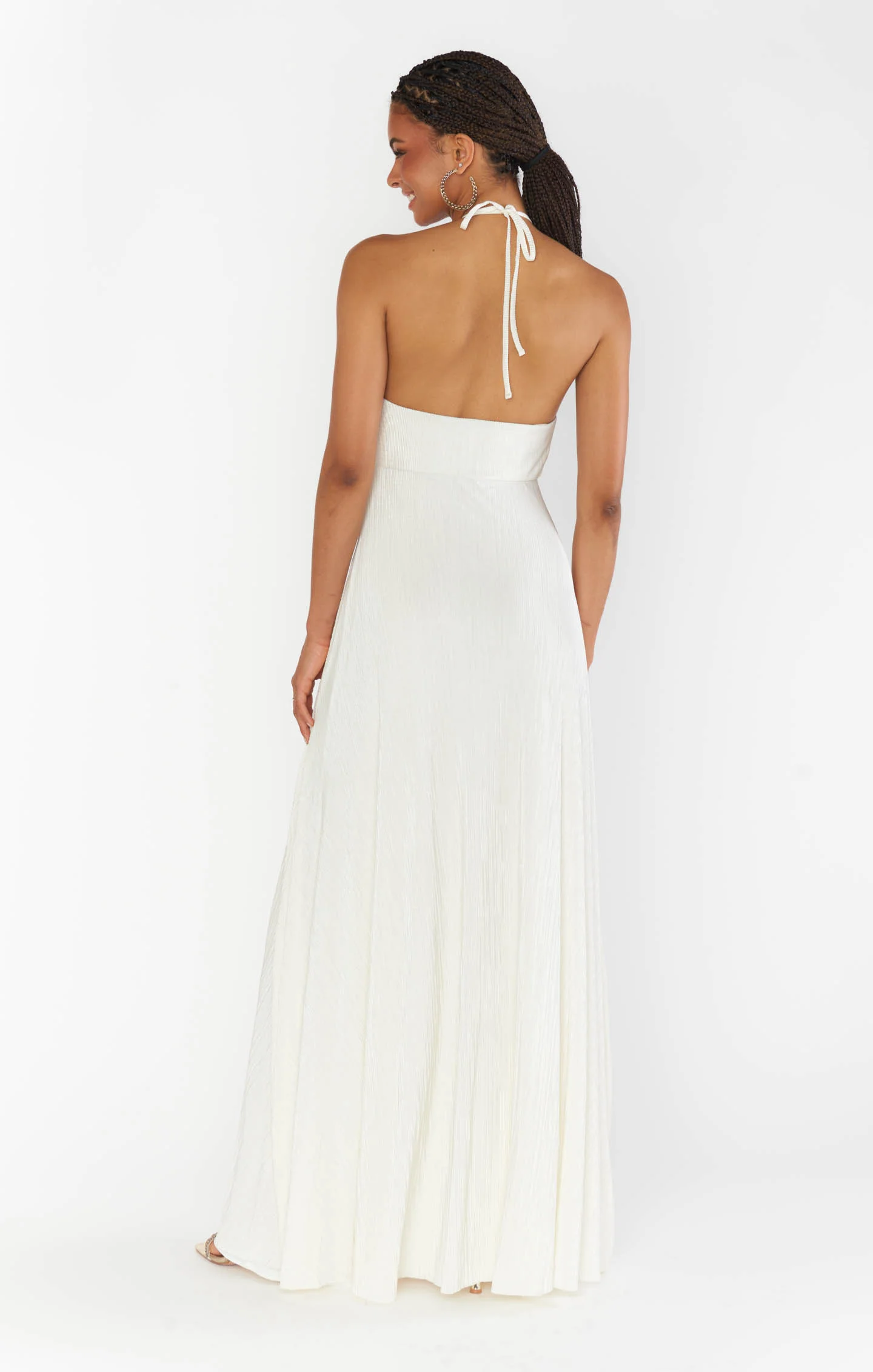 Paros Maxi Dress ~ Ivory Pleat - Image 6