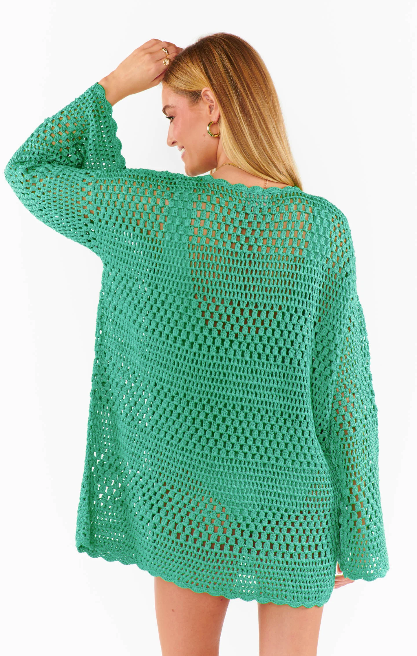 Paula Pullover ~ Sea Green Crochet - Image 7
