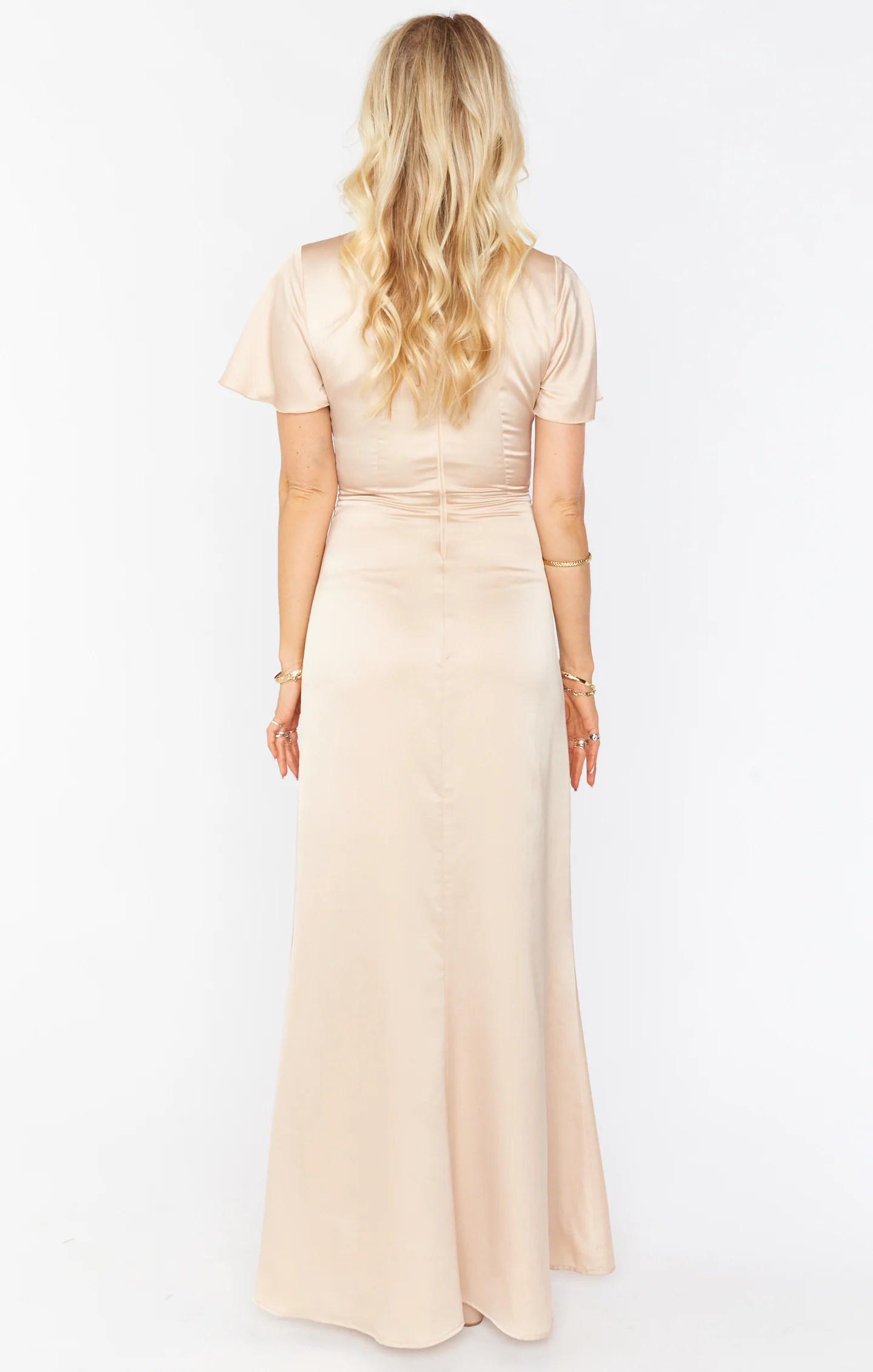 Rome Twist Gown ~ Champagne Luxe Satin - Image 15