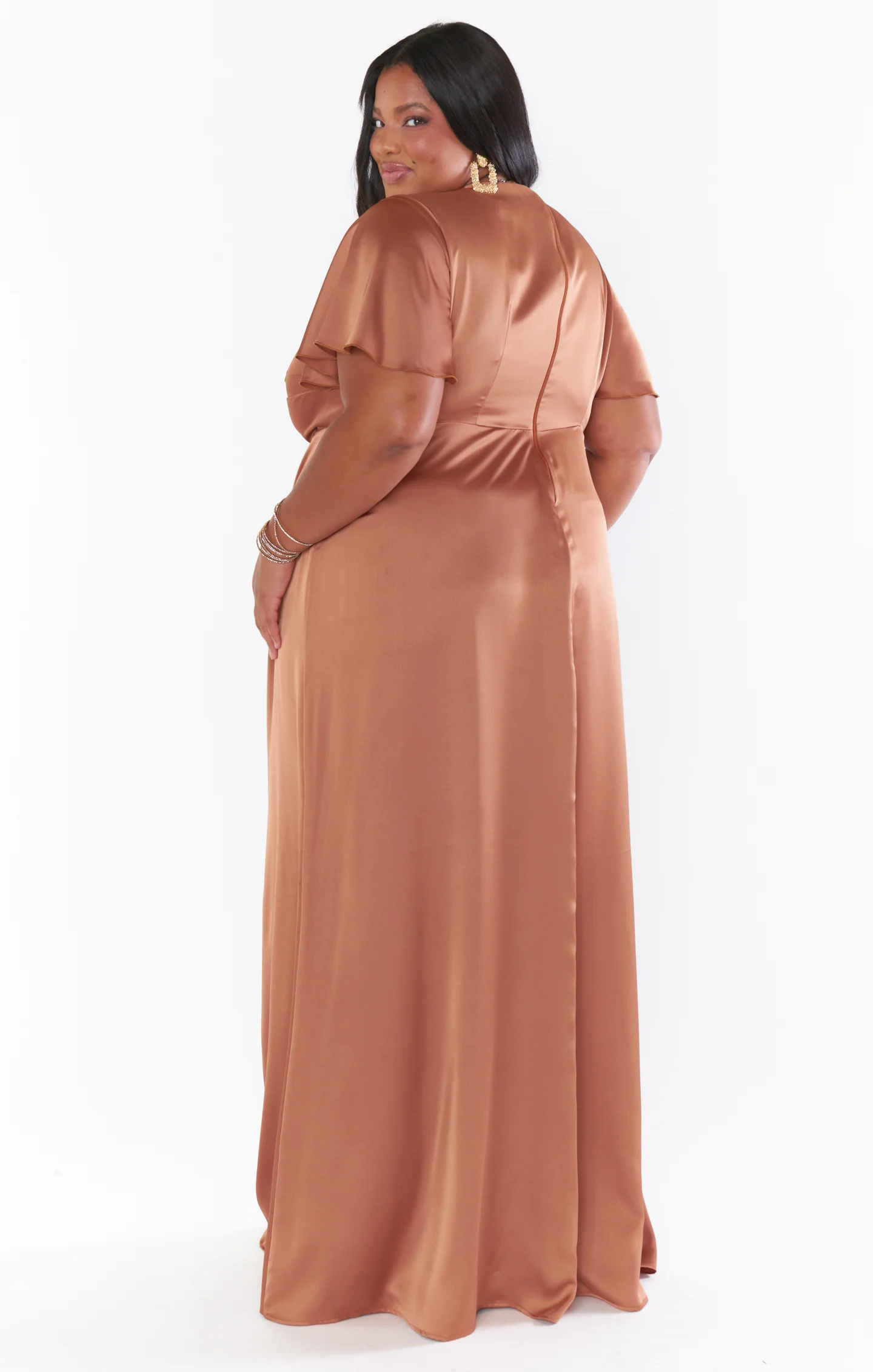 Rome Twist Gown ~ Copper Luxe Satin - Image 11