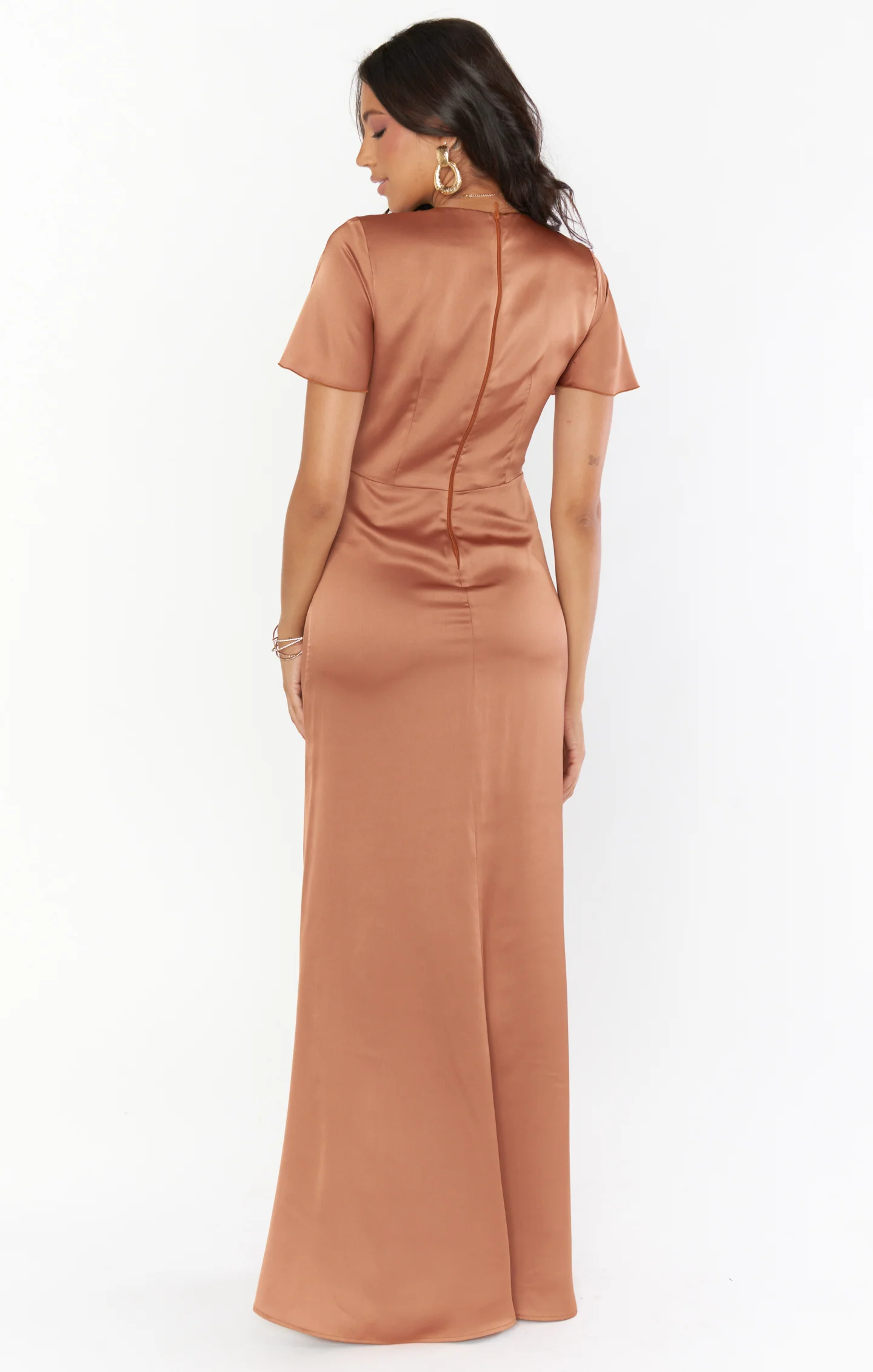 Rome Twist Gown ~ Copper Luxe Satin - Image 6