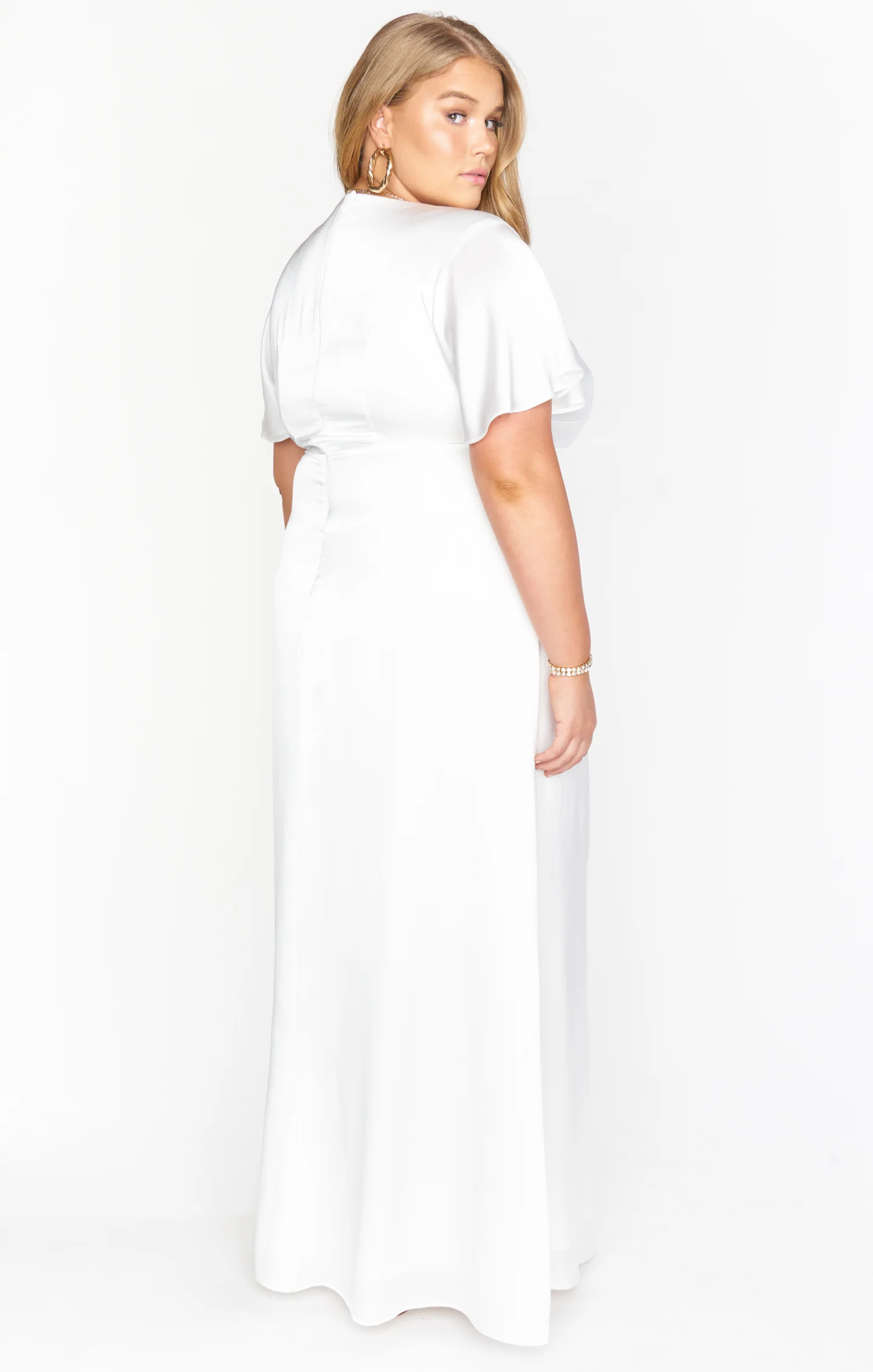 Rome Twist Gown ~ Ivory Luxe Satin - Image 15