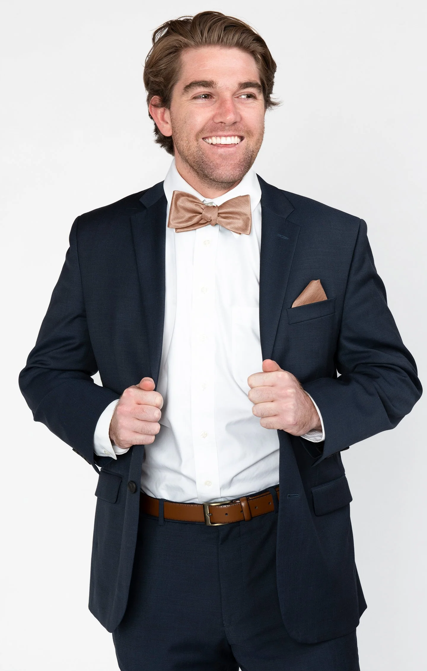 Sam Pocket Square ~ Dune Solid - Image 3