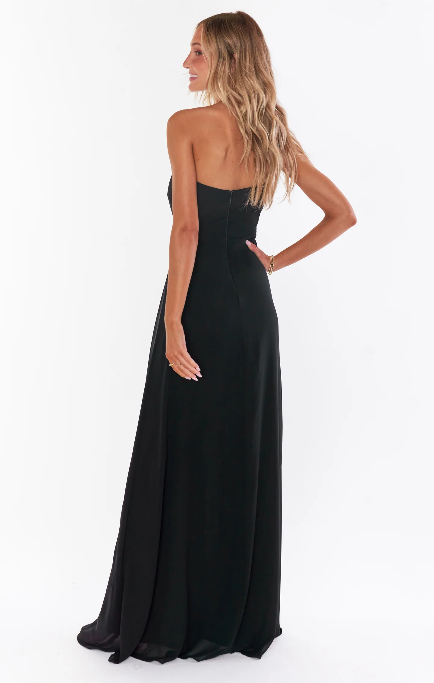Shannon One Shoulder Dress ~ Black Chiffon - Image 5