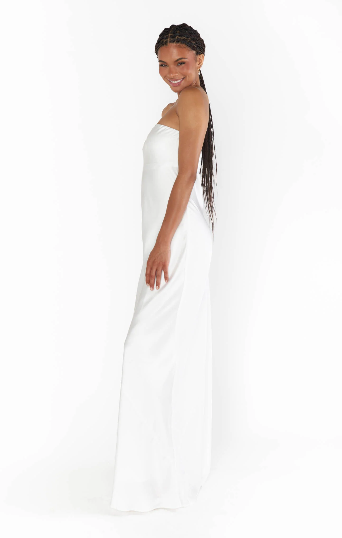 Taylor Tube Maxi Dress ~ Ivory Luxe Satin - Image 7