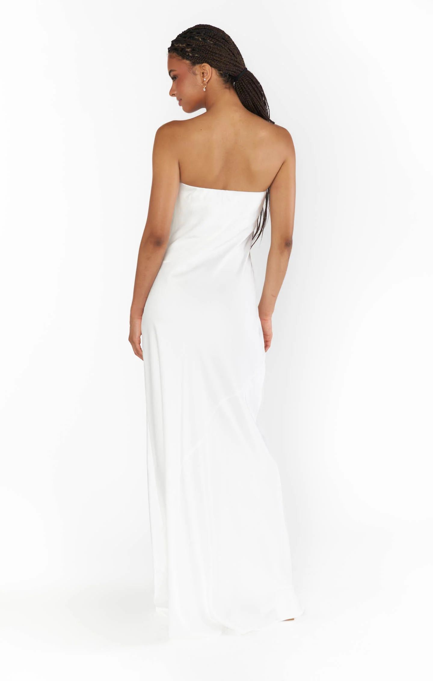 Taylor Tube Maxi Dress ~ Ivory Luxe Satin - Image 9
