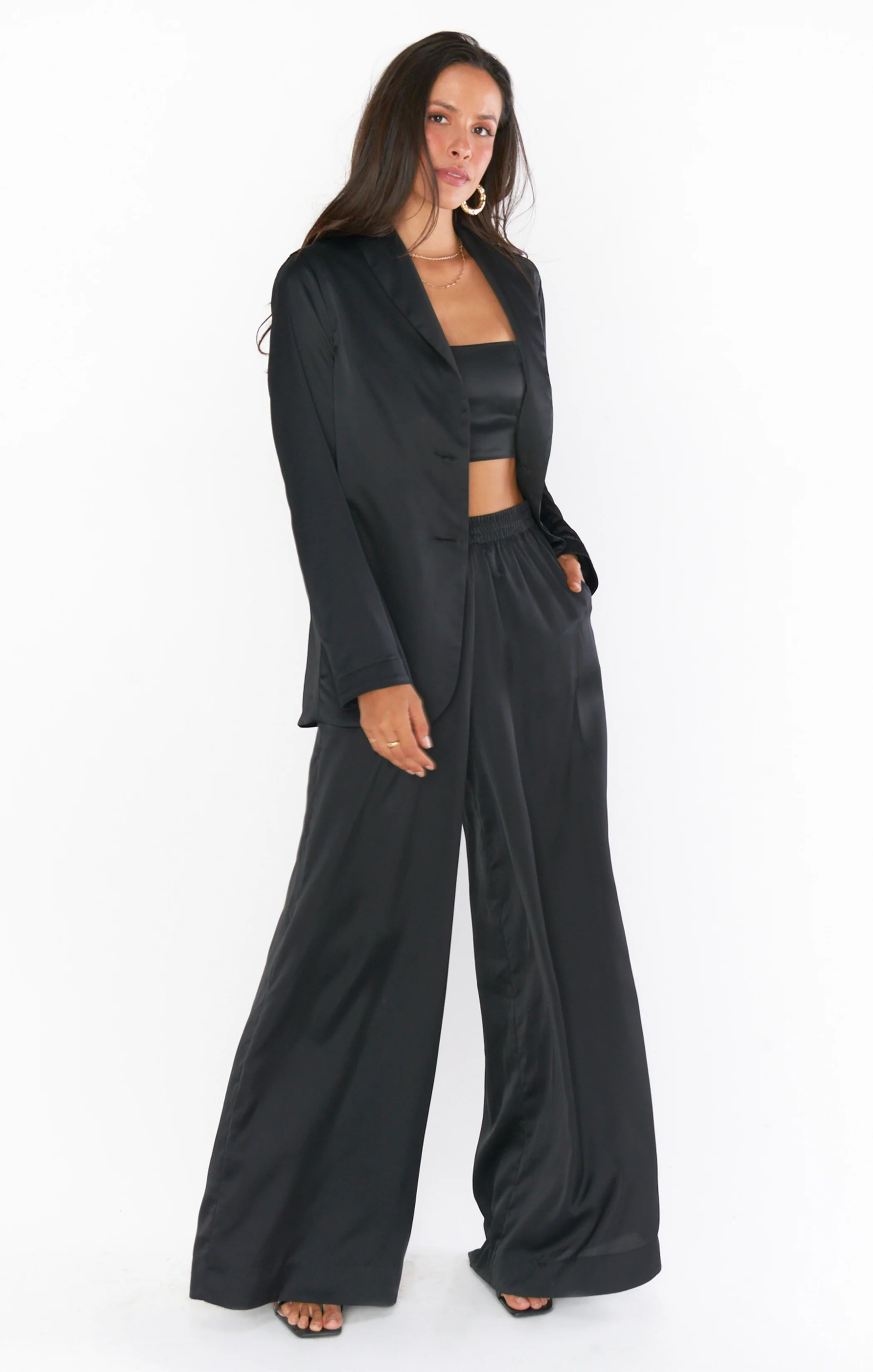 Tucker Top ~ Black Luxe Satin - Image 7