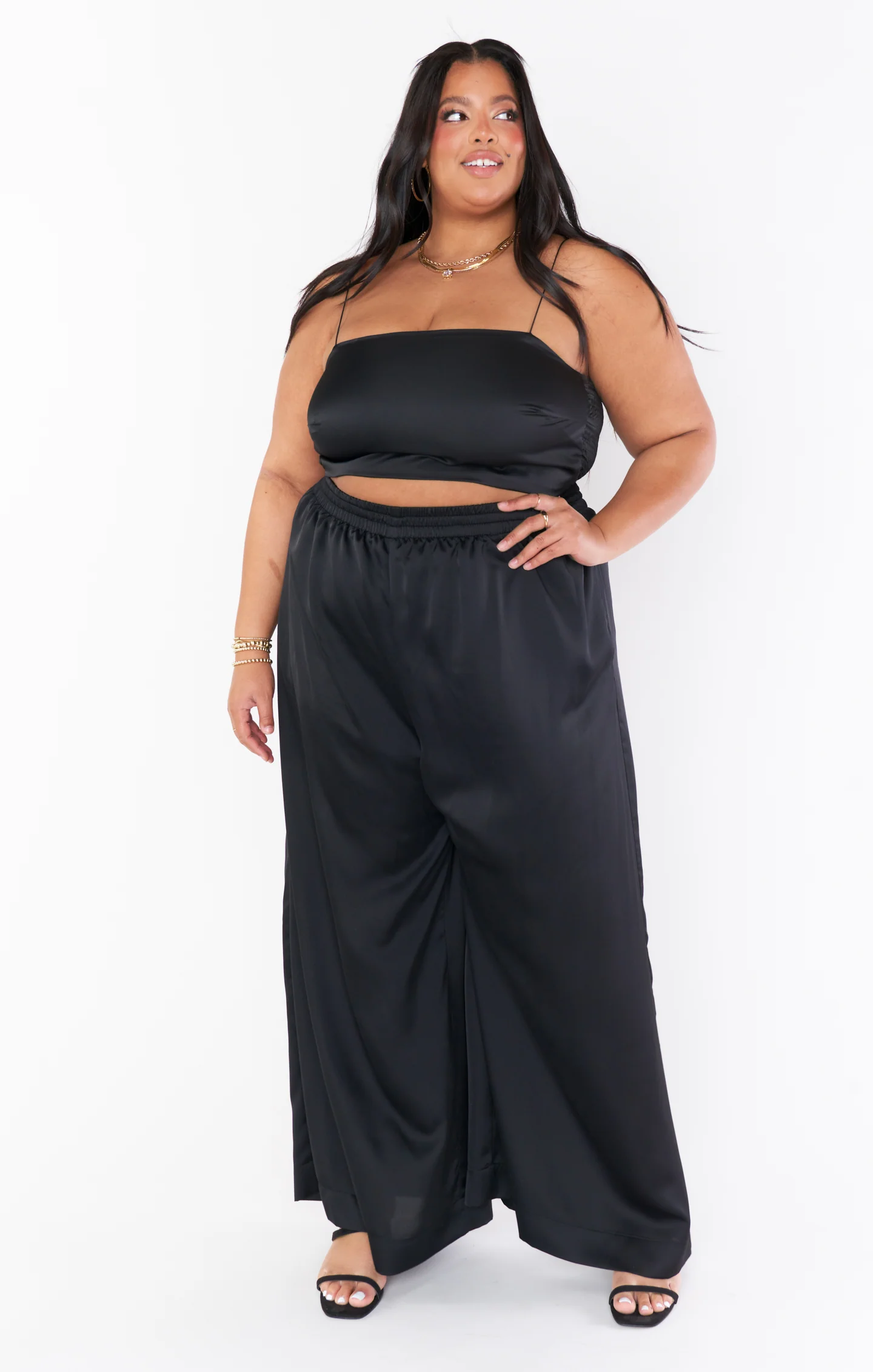 Tucker Top ~ Black Luxe Satin - Image 9
