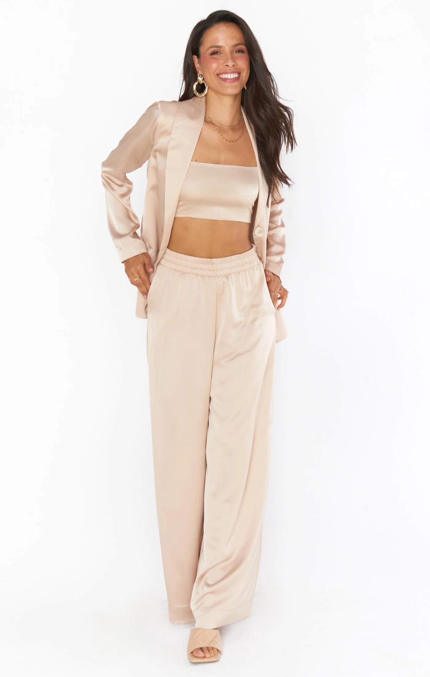 Tucker Top ~ Champagne Luxe Satin - Image 7