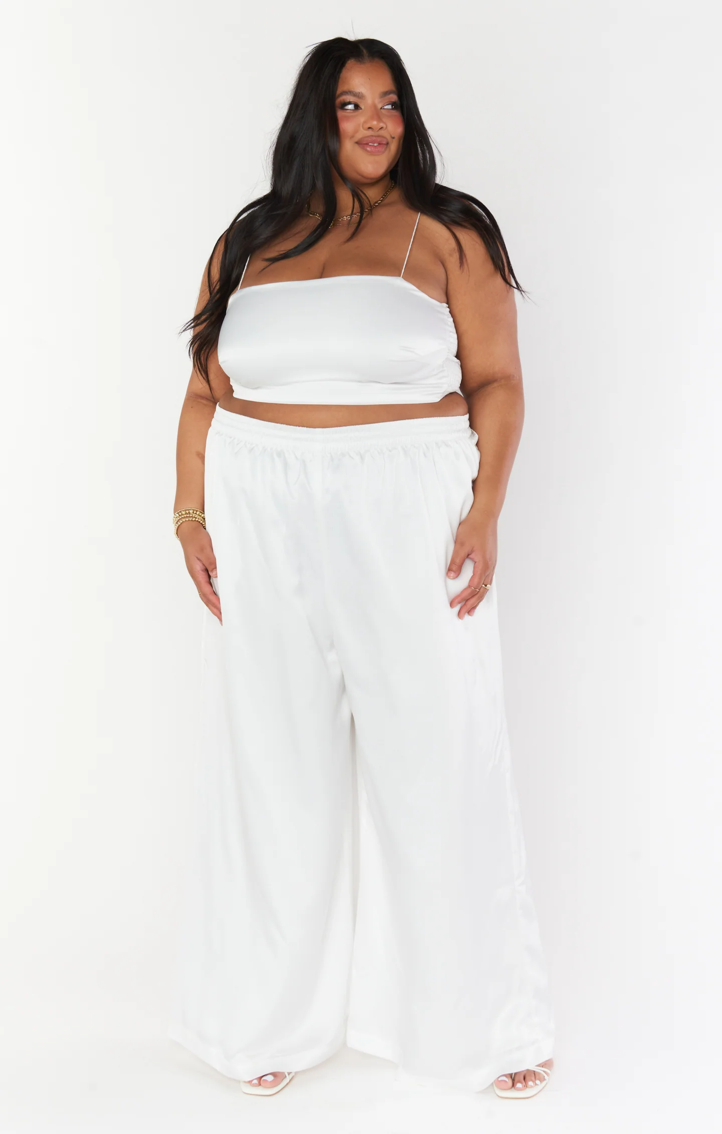 Tucker Top ~ Ivory Luxe Satin - Image 5