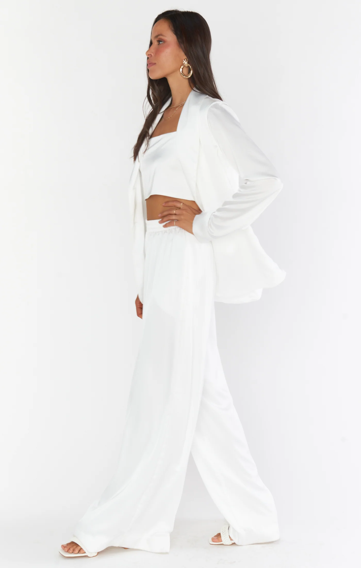 Tucker Top ~ Ivory Luxe Satin - Image 6