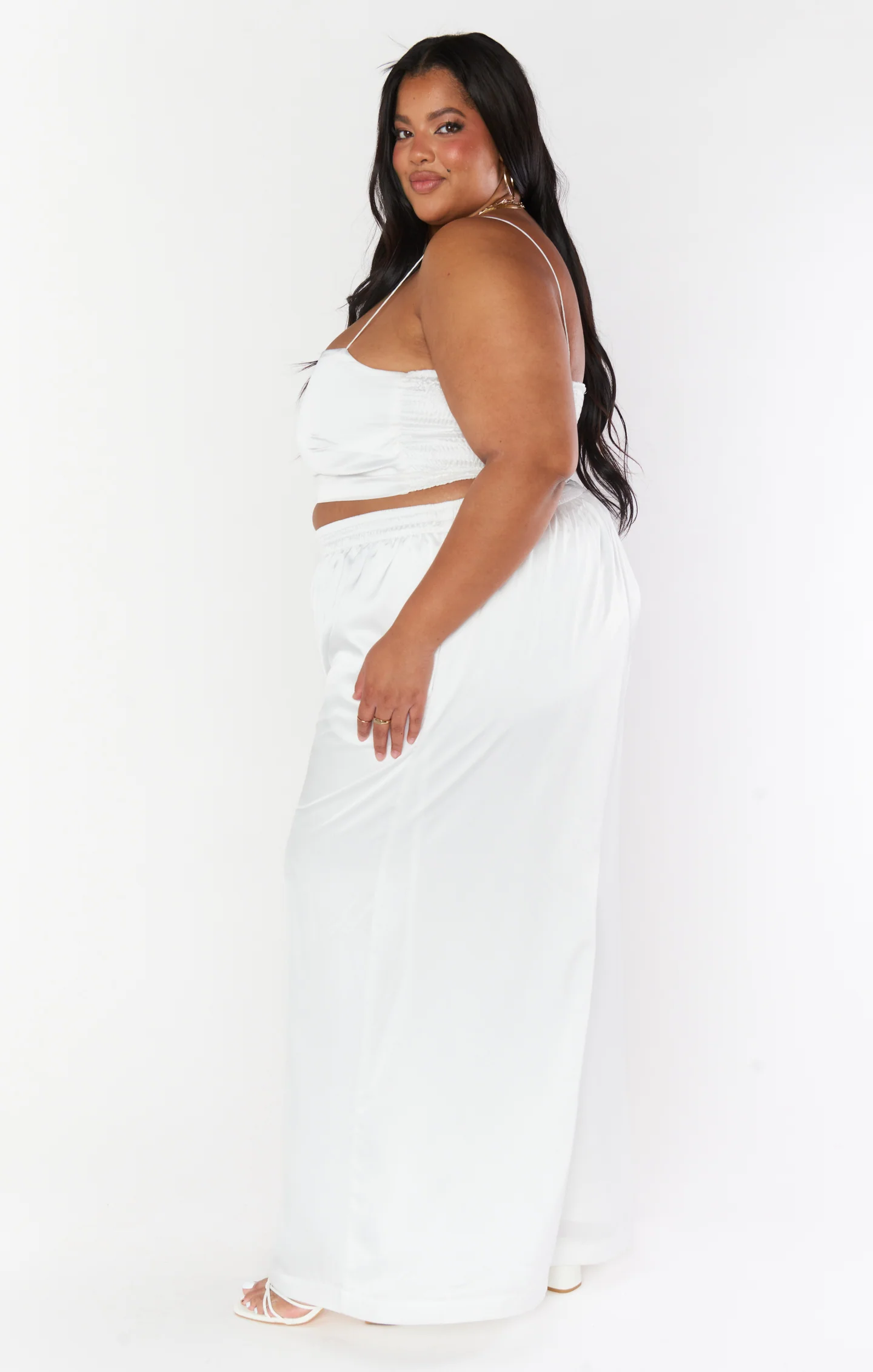 Tucker Top ~ Ivory Luxe Satin - Image 7