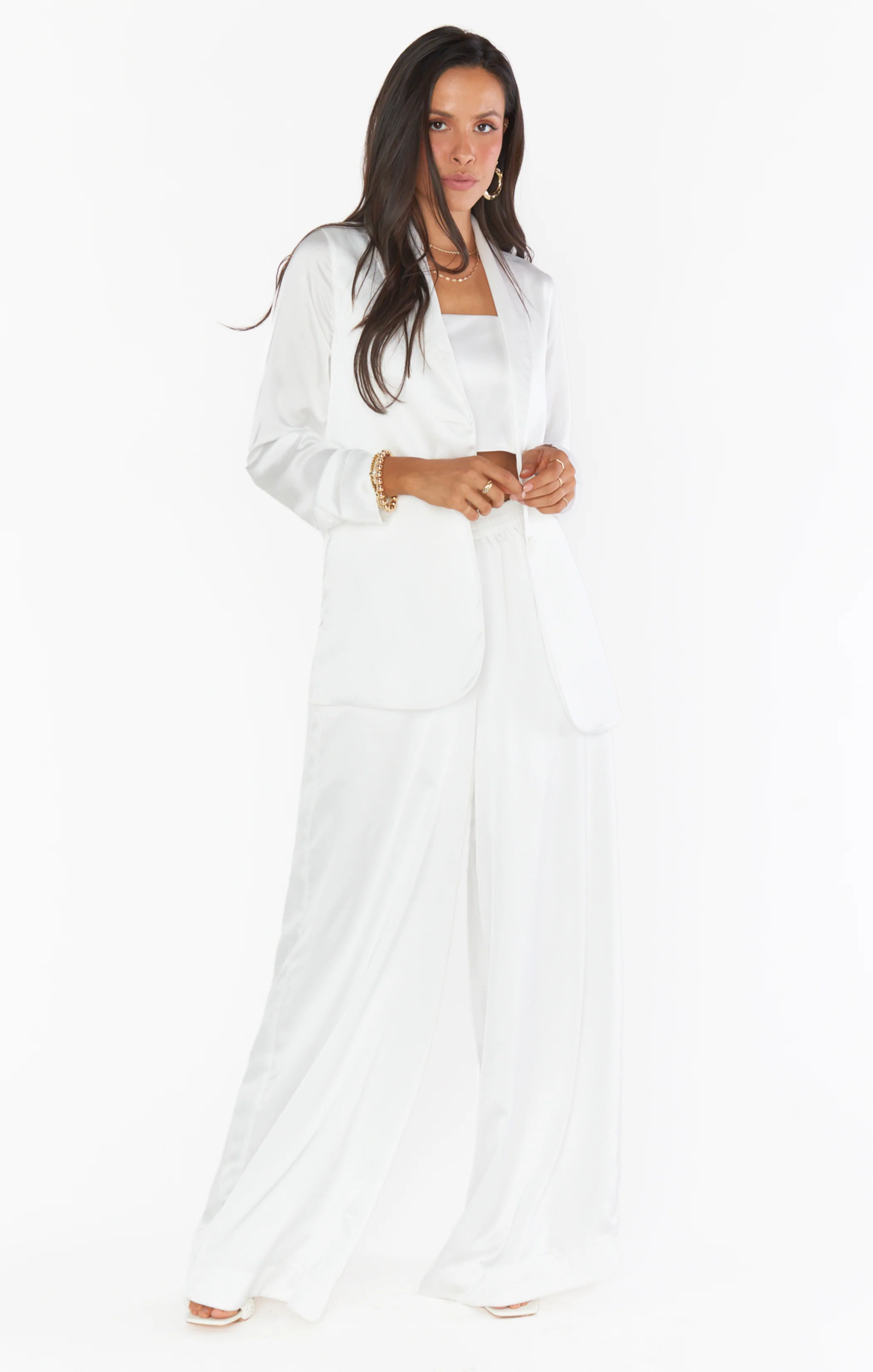 Tucker Top ~ Ivory Luxe Satin - Image 8