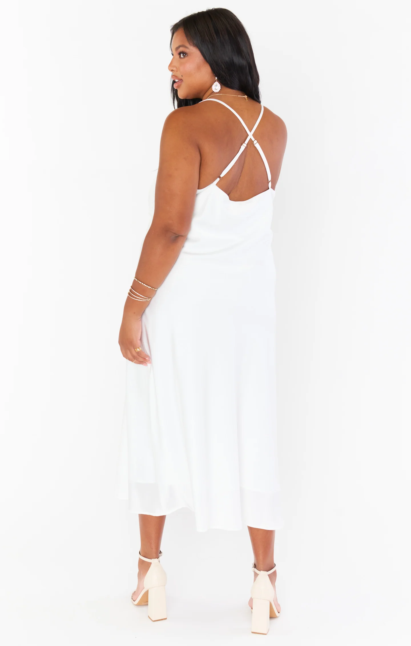 Verona Cowl Dress ~ Ivory Luxe Satin - Image 18