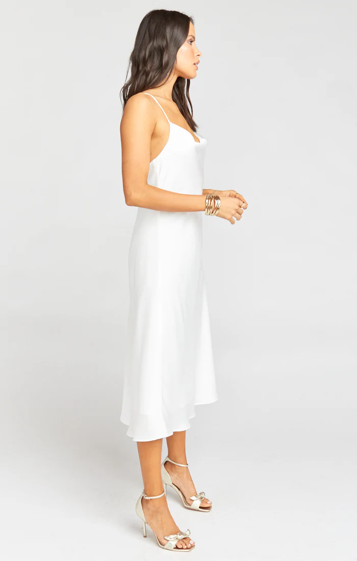Verona Cowl Dress ~ Ivory Luxe Satin - Image 5